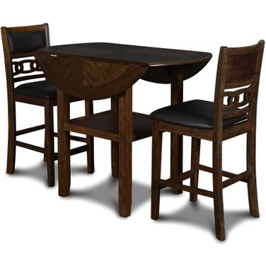 Gia Brown 3 Piece 42 Inch Drop Leaf Counter Height Dining Set