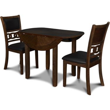 Gia Brown 3 Piece 42 Inch Drop Leaf Dining Set