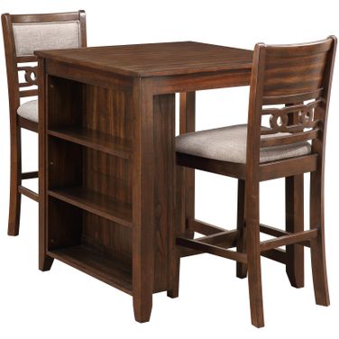 Gia Cherry 3 Piece 30 Inch Counter Height Dining Set