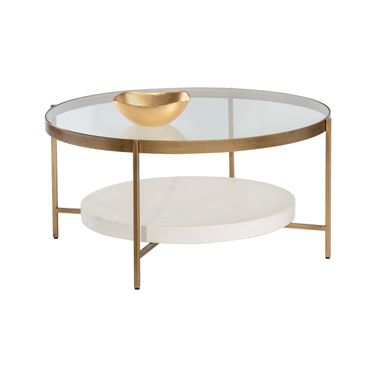 Gia Coffee Table In White and Clear