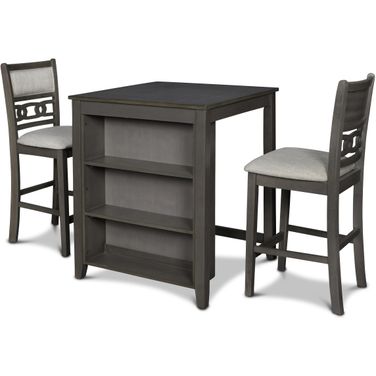 Gia Gray 3 Piece 30 Inch Counter Height Dining Set