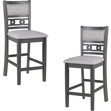 Gia Gray Counter Height Chair Set Of 2