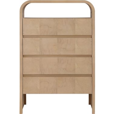 Giada Solid Wood and Veneer Chest In Natural