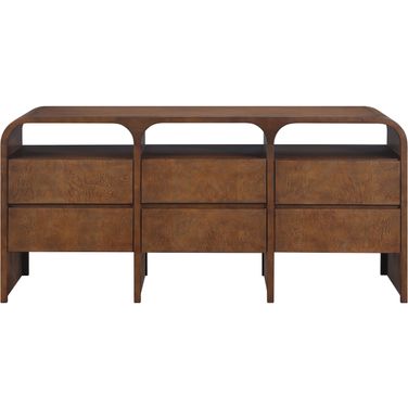 Giada Solid Wood and Veneer Dresser In Brown