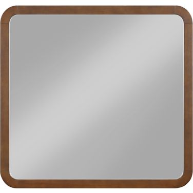 Giada Solid Wood and Veneer Mirror In Brown