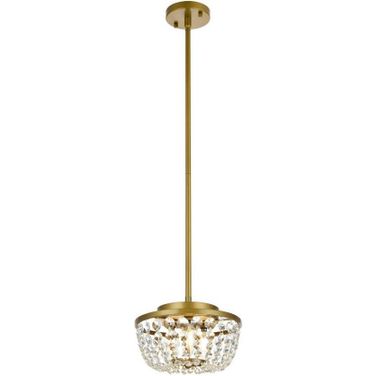 Gianna 10 Inch Pendant In Brass