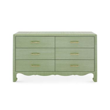 Gianna Extra Large 6-Drawer Dresser In Spring Green