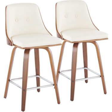 Gianna Fixed Height Counter Stool Set of 2 In Cream