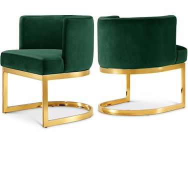 Gianna Velvet Dining Chair In Green