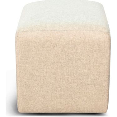 Gibson Ottoman Cushion Stool with Casters In Wheat