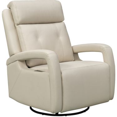 Gilbert Power Swivel Glider Recliner with Power Head Rest and Power Lumbar In Troy Cream