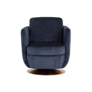 Gilley Swivel Lounge Chair In Bergen Navy