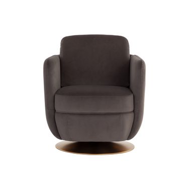Gilley Swivel Lounge Chair In Meg Ash