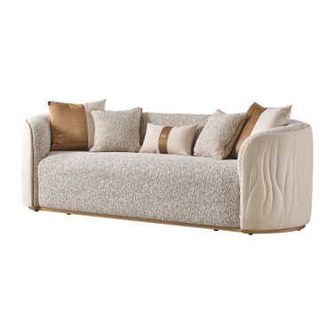 Gineverra Sofa In Biscotti and Ivory Gold