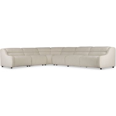 Gio 6-Piece Fabric Power Motion Sectional In Cream
