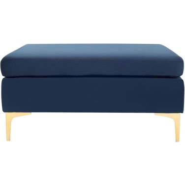 Giovanna Navy/Brass Square Bench