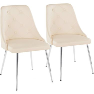 Giovanni Chair Set of 2 In Chrome