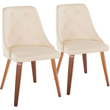 Giovanni Chair Set of 2 with Bent Legs In Walnut