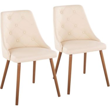 Giovanni Chair Set of 2 with Tapered Legs In Walnut