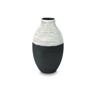 Girtha Small Vase In Antique White and Black