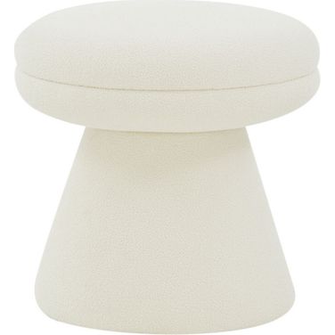 Gisella Boucle Ottoman In Ivory