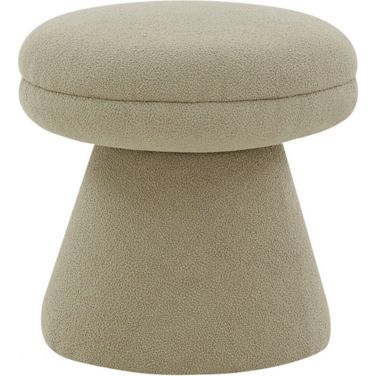 Gisella Boucle Ottoman In Light Brown