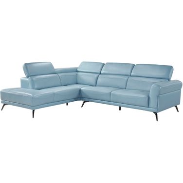 Giselle 2-Piece Sectional with Left Side Chaise In Blue
