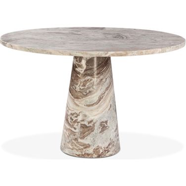 Giza 48 Inch Round Dining Table In Brown Toronto Marble