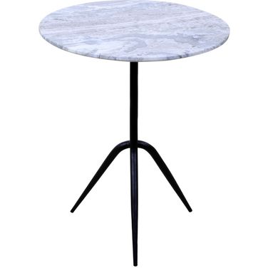 Glacier 18 Inch Accent Table In Fancy Brown Marble