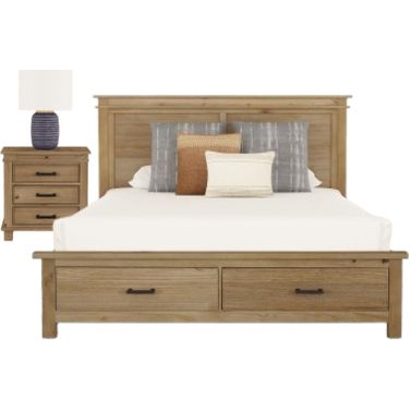 Glacier Point Storage Bedroom Set In Golden Java