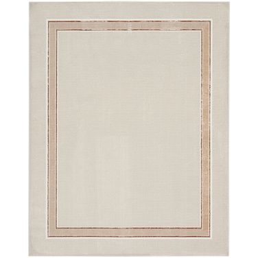 Glam 9' x 12' Indoor Rug In Ivory and Cream