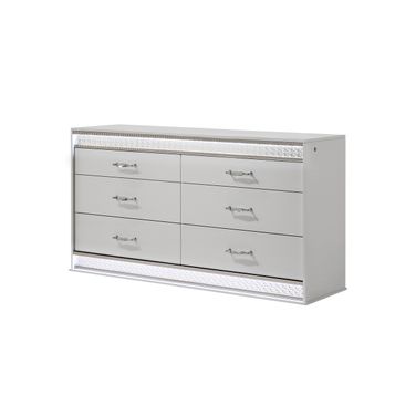 Glam Dresser In White