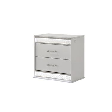 Glam Nightstand In White