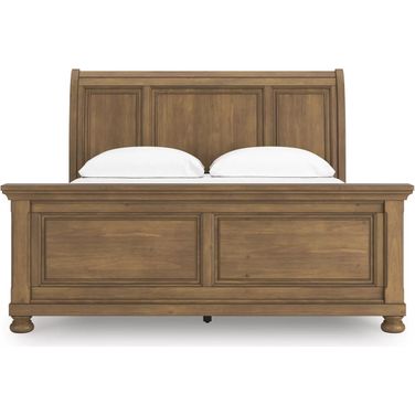 Glarrison California King Sleigh Bed In Medium Brown