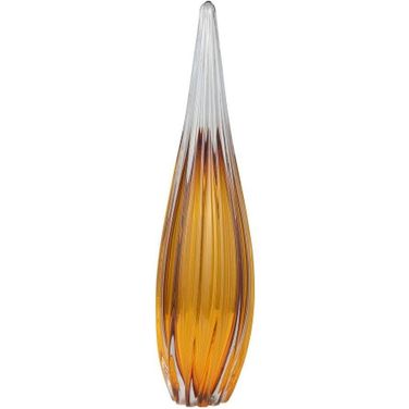 Glass 19 Inch Paperweight In Amber