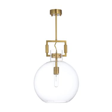 Glass Ball Pendant In Gold