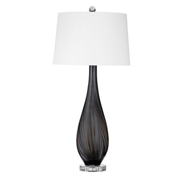Glass Table Lamp In Black