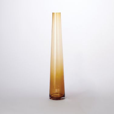 Glass Tower Large Vase In Amber