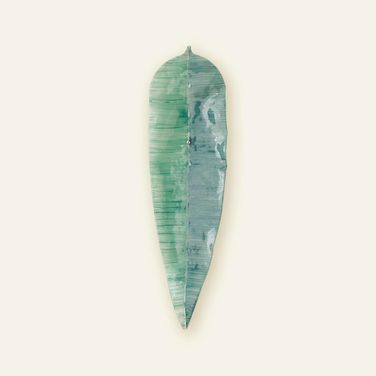 Glass Wall Leaf In Blue and Green