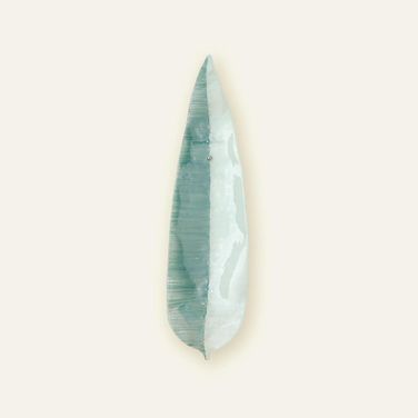 Glass Wall Leaf In Blue and White
