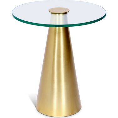 Glassimo End Table In Brushed Gold