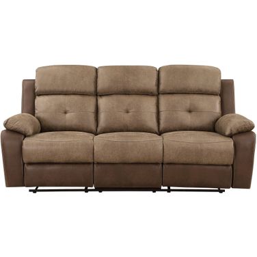 Glendale Double Reclining Sofa In Brown