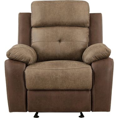 Glendale Glider Reclining Chair In Brown