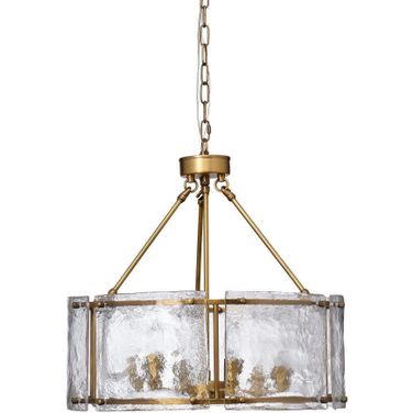 Glenn Large Round Chandelier In Antique Brass