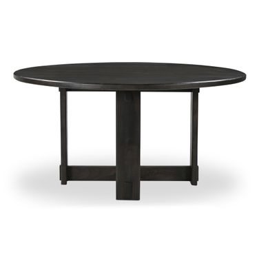 Glenn Round Dining Table In Dark Brown