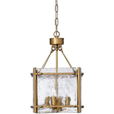 Glenn Small Square Chandelier In Antique Brass