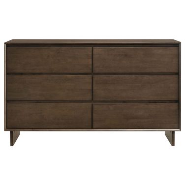 Glenwood 6-Drawer Dresser Cabinet In Warm Brown