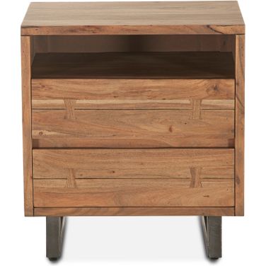 Glenwood Nightstand In Smoked Acacia