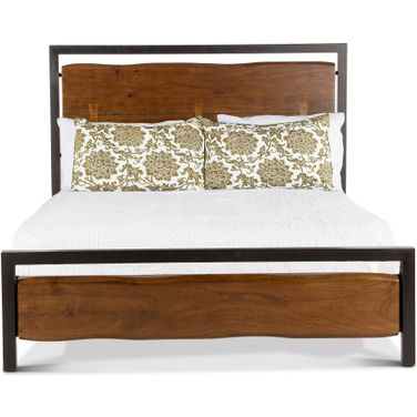 Glenwood Queen Bed with Acacia In Walnut