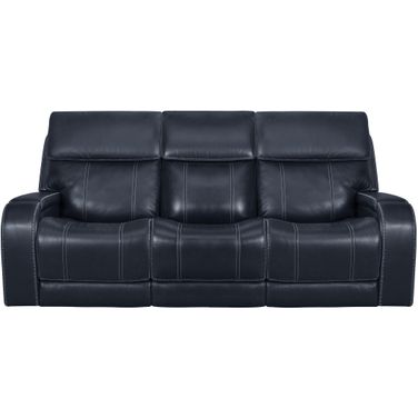 Glenwood Sofa with Power Recline, Power Head Rests and Lay Flat Power Lumbar In Ocean